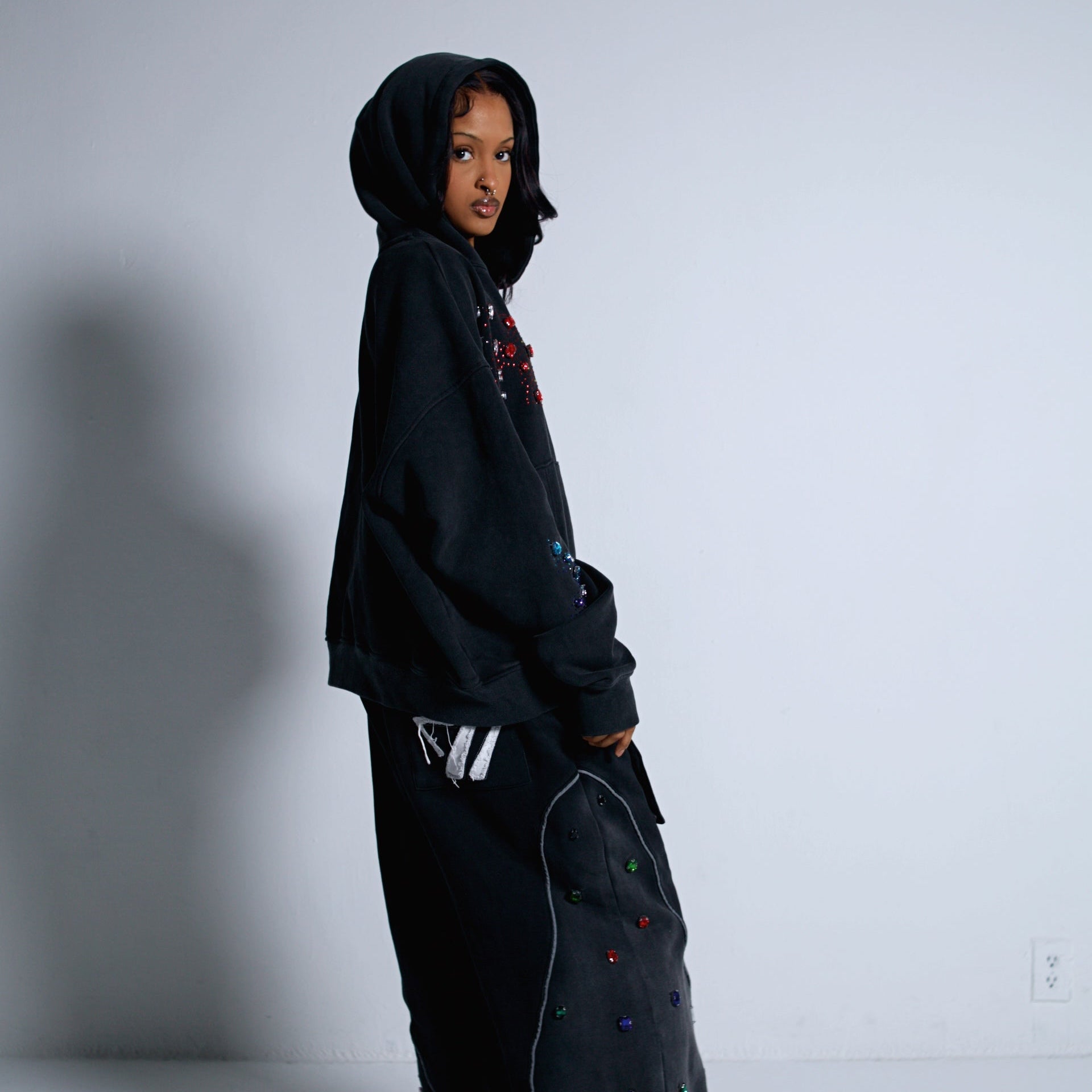 “YAHWEH” - Multi-Colored Gemstone Hoodie