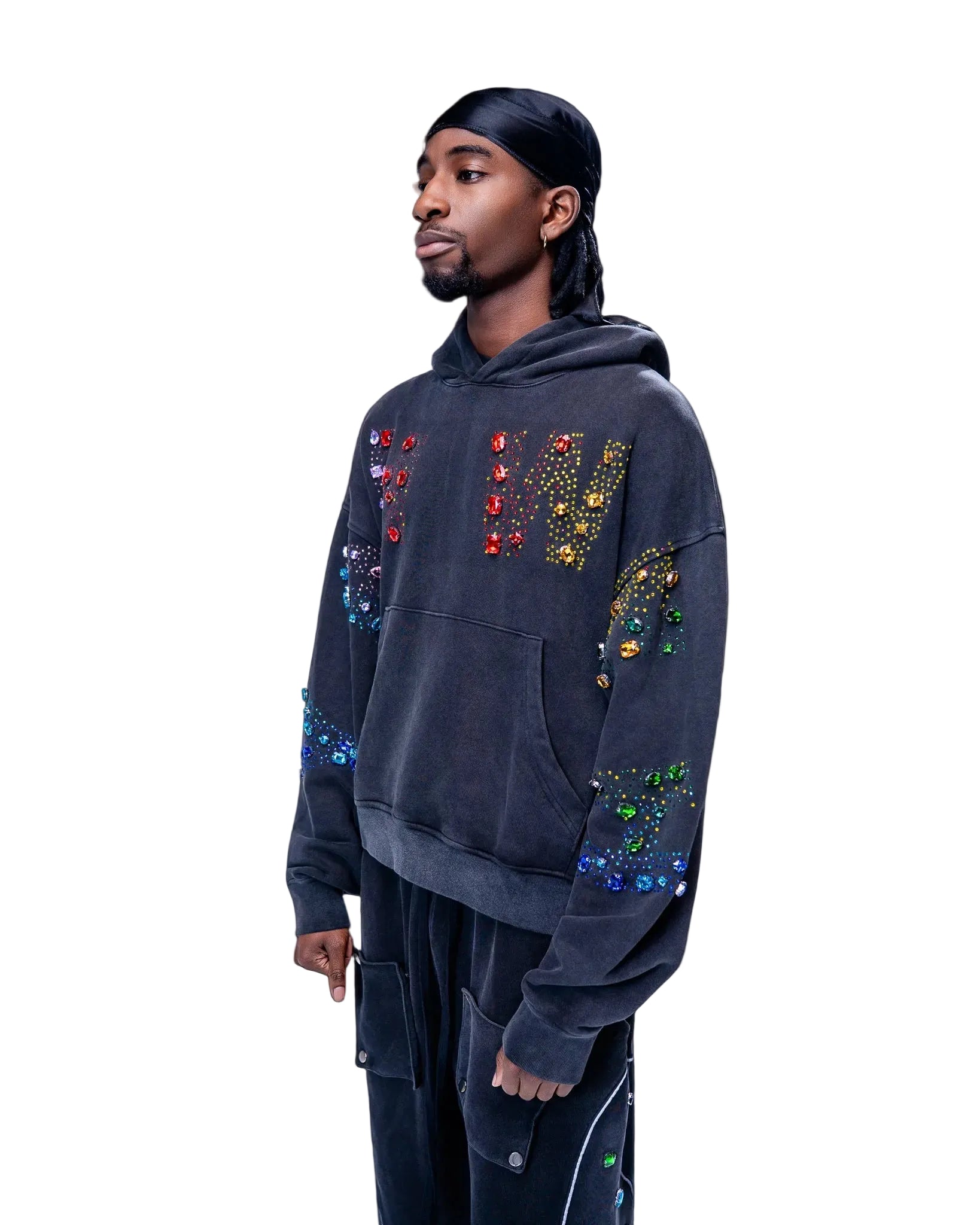 “YAHWEH” - Multi-Colored Gemstone Hoodie