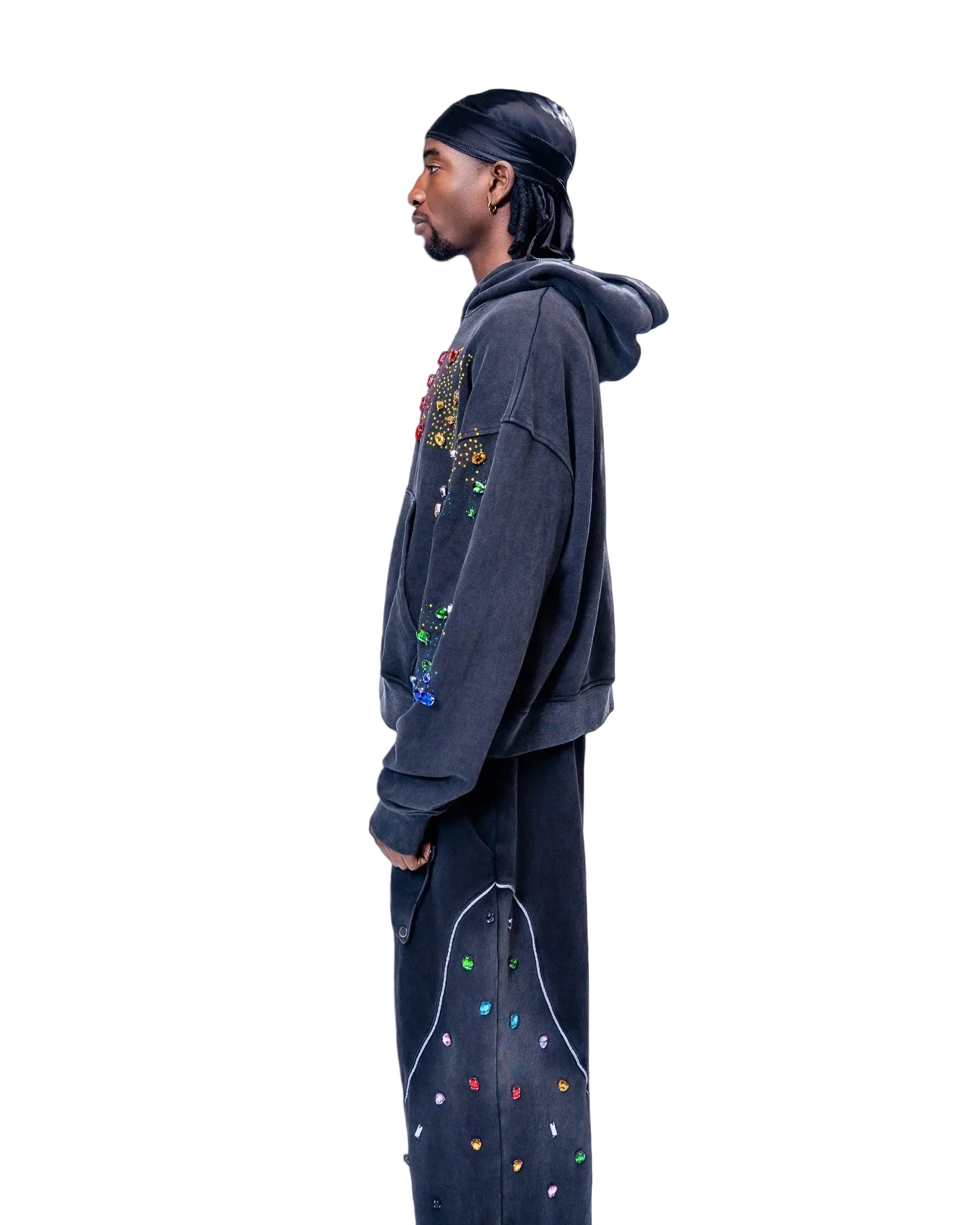 “YAHWEH” - Multi-Colored Gemstone Hoodie