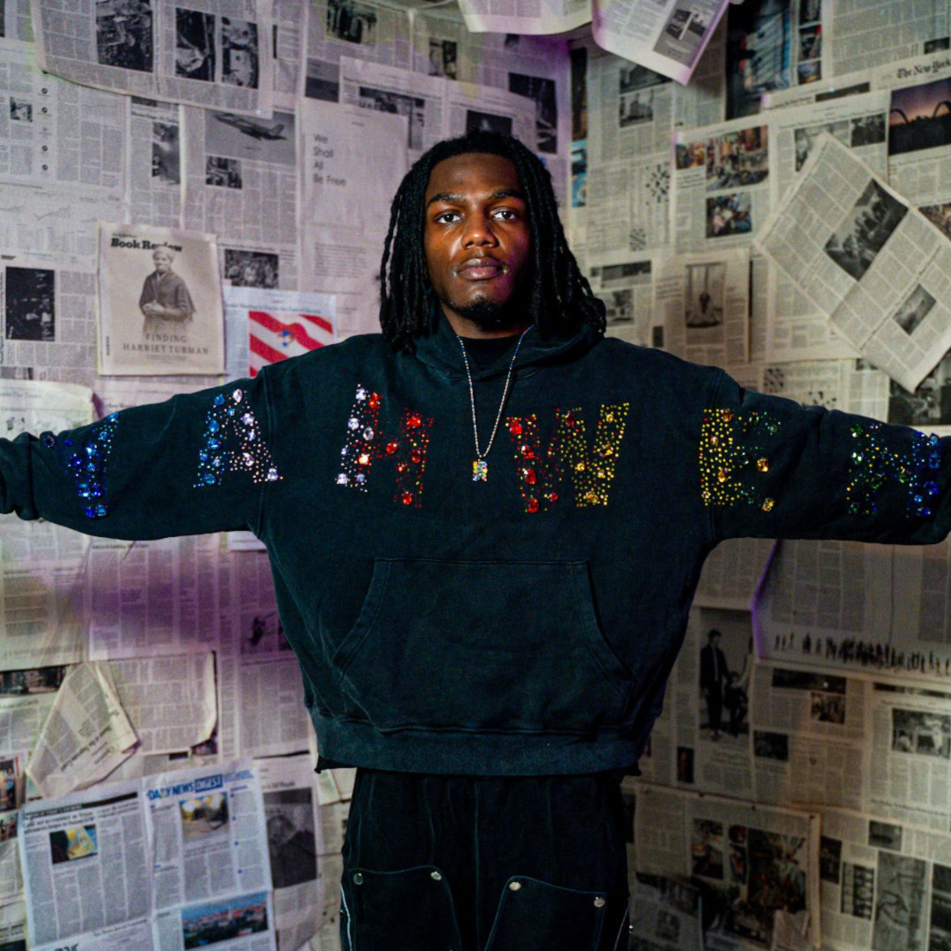 “YAHWEH” - Multi-Colored Gemstone Hoodie